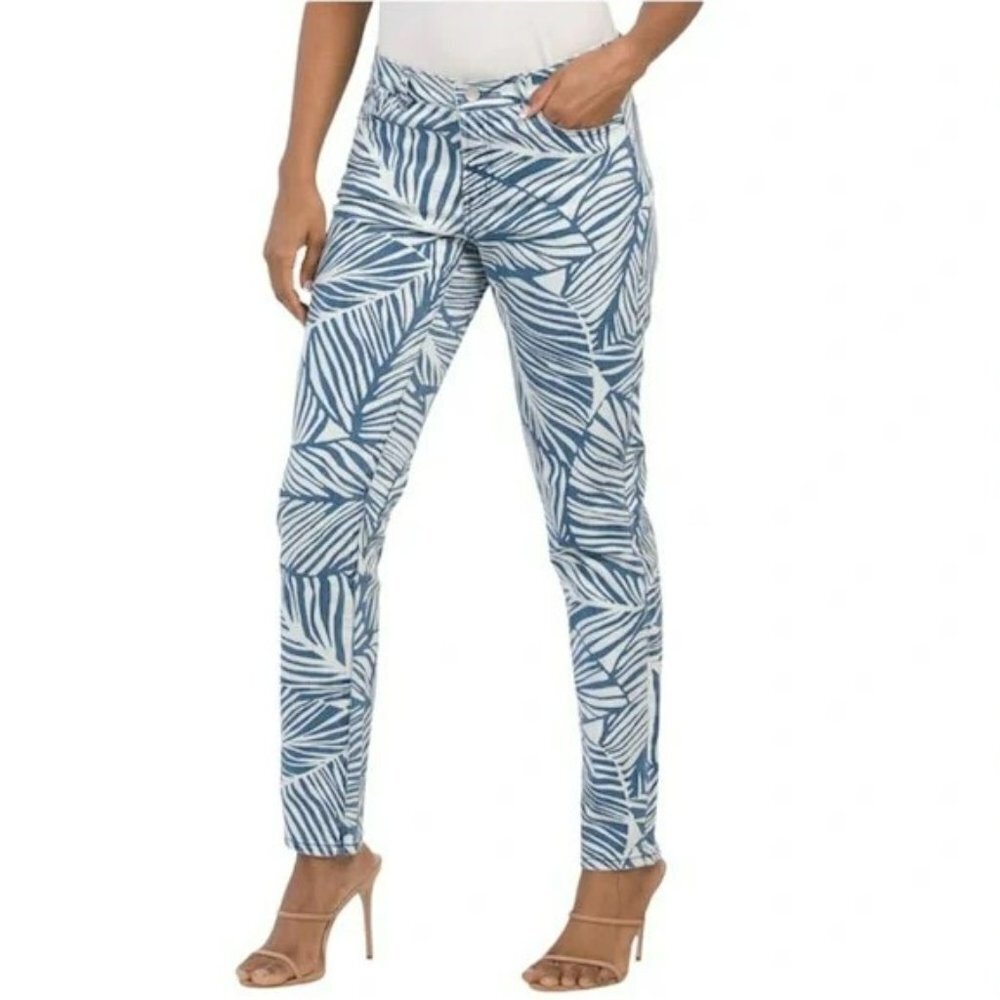 NWT New $178 J. McLaughlin Jaycie Willow Lake Straight Fit Jeans Size 0 XS